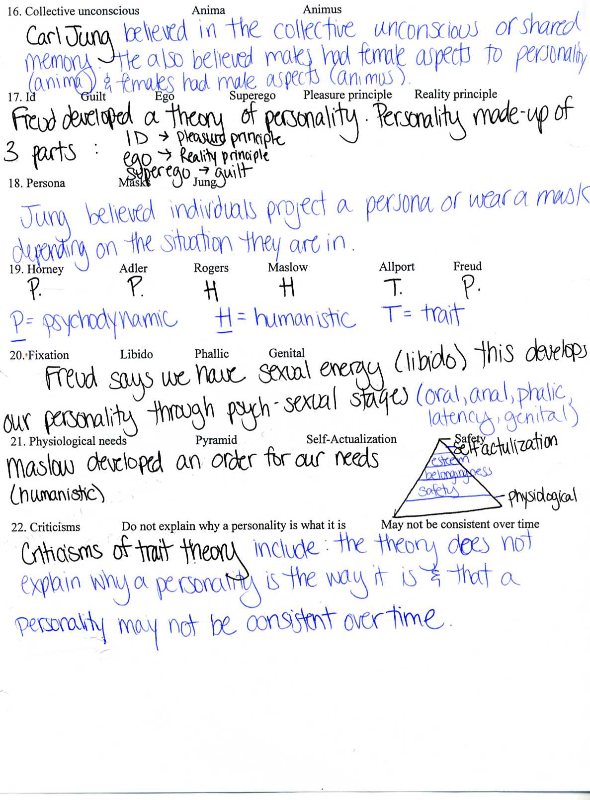 psychology homework assignments